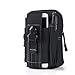 Bolsa Compacta de Táctico Bolso de Cintura Riñonera Militar Hombre para Móviles Camping Deporte al Aire Libre (Negro)