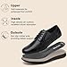 Mofri Mens Dress Shoes Casual Oxfords Shoes for Men Lace-Up Casual Dress Sneakers for Office Business Formal Comfortable Lightweight Cushioning Walking Shoe(Black,10.5)