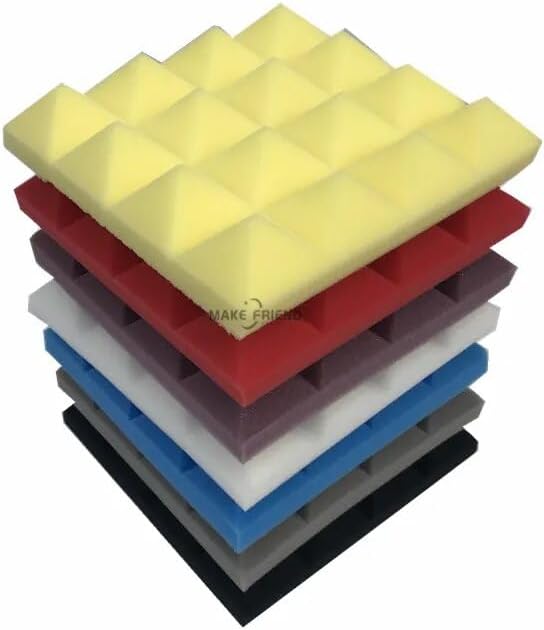 Miniatura 5 de Paneles de espuma Espuma Acústica Insonorizada Para Estudio, Panel De Tratamiento De Absorción De Sonido Piramidal, Esponja Protectora, 1224 Uds,