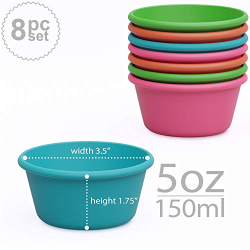 Bakerpan Silicone Mini Cake Pan, Large Muffin Cup, 3 1/2 Inch Baking Cups, Set Of 8 #TOP1