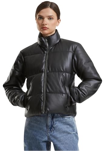 Puffer jacket simili cuir Urban Classics pour look urbain hivernal