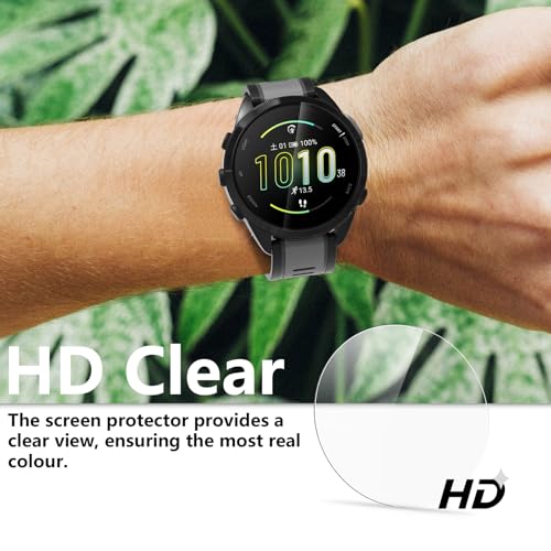 Image of 6Pcs Screen Protector Compatible with Garmin Forerunner 165 /165 Music, Tempered Glass Screen Protector, HD Clear, 9H Hardness, Bubble-Free, Anti-scratch Protection Film