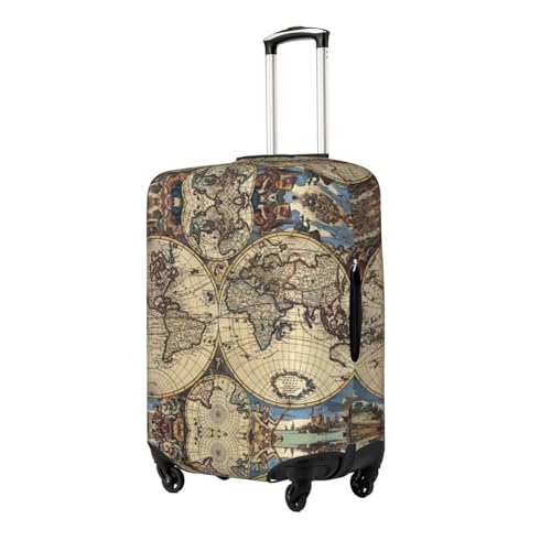 Ancient Map World Globe Print Luggage Suitcase Cover Protector Luggage Washable Covers With Concealed Zipper2