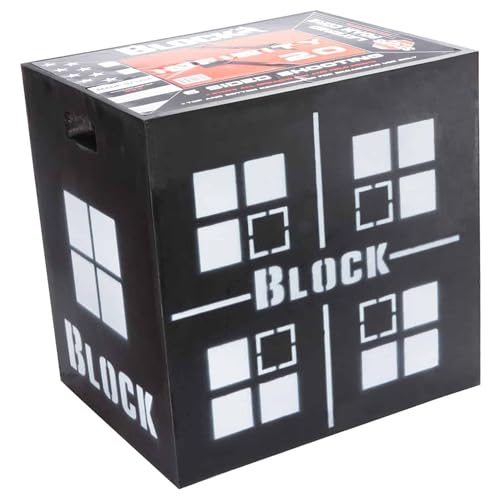 Block Infinity 6-Sided Foam Archery Target, 20” x 20” x 20”, 500 FPS, PolyFusion High-Density Layered Foam Stops All Field Points and Broadheads, Easy to Remove Arrows, Durable Carrying Handle