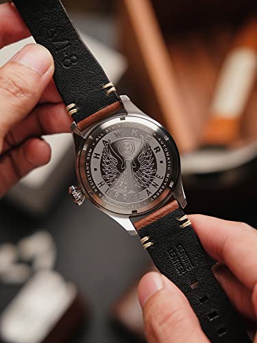 Avi-8 Mens 46Mm Hawker Hurricane Clowes Automatic Wittering Pilot Watch With Genuine Leather Strap Av-4097-01 #TOP6