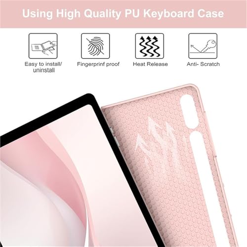 Porte-crayon intégré sur cet étui avec clavier Galaxy Tab S10 Ultra rose - 7