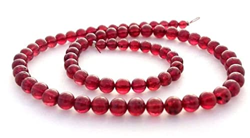 Perles en rubis round beads au poli lisse pour bijoux de luxe