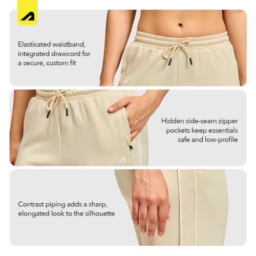 Image of Boldfit Track Pants for Woman, Trousers for Women Wide Leg, Gym Pant with Pockets, Adjustable Drawstring Waist Lower, Workout & Running Women Sports Joggers