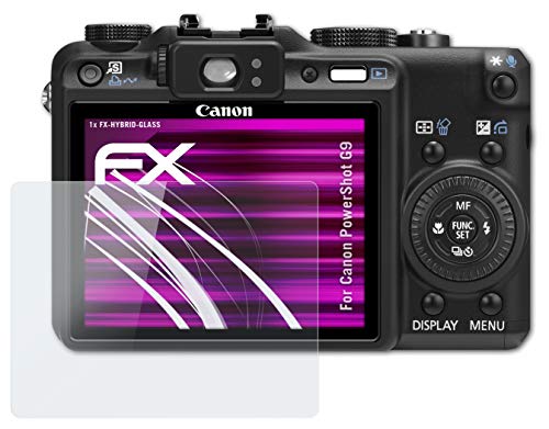atFoliX Plastic Glass Protective Film compatible with Canon PowerShot G9 Glass Protector, 9H Hybrid-Glass FX Glass Screen Protector of plastic