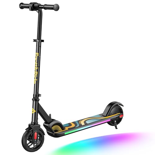 FanttikRide C9 Pro Elektroroller für Kinder ab 8 Jahren, Bunte Regenbogenlichter, 8/12,8/16 KMH, 5 Meilen Reichweite, LED-Anzeige, höhenverstellbar, faltbar, für Jungen und Mädchen