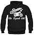 Produktbild uglyshirt89 Simson Die Legende Kapuzenpullover | DDR | Osten | Männer | Herrn | Simson | Schwalbe | Wartburg | Trabant | Fun (M, Schwarz)
