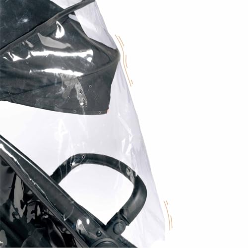 Image of Loopie Stroller Rain Cover | Universal Fit | Waterproof & Windproof Stroller Rain cover | Transparent Shield for Baby Strollers and Prams | Breathable, Easy-to-Install Weather Protection | Airflow Vents on the side to prevent fog build up