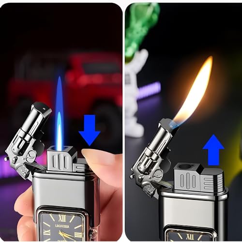 Encendedor Vintage Reloj Jet Flame Recargable miniatura 2