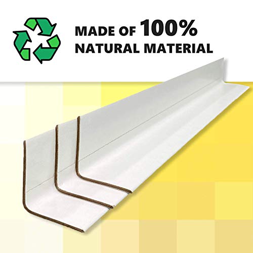 Idl Packaging - Cep-9-M Cardboard Edge Protector 2" X 2" X 9", Pack Of 50 – White Kraft Cardboard Corner Protectors For Shipping – V-Board Reinforced Pallet Edge Protector #TOP3
