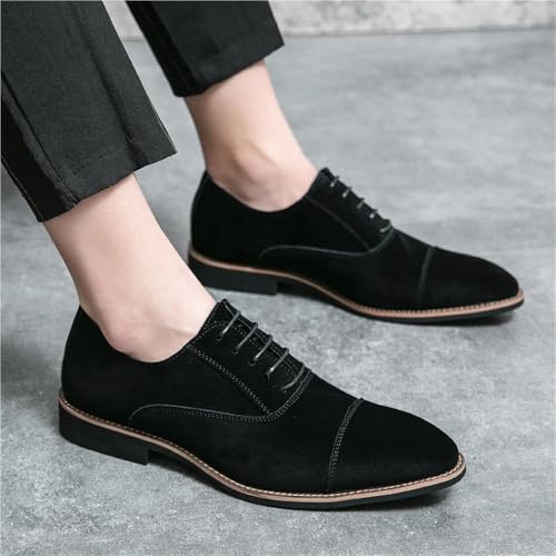 Men's Classic Oxford Shoes All-Match Style Suede Wingtip Dress Shoes Men's Lace-up Shoes for Business & Weddings2