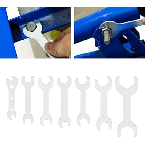 YnGia Double End Silver Wrench 7PCS Open Ended Spanner Ultra Thin 1.5mm Flat Spanner Combination Repairing Tool for Narrow Space Conditions Cover
