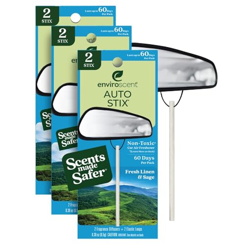 Image of Enviroscent Auto Stix 3ct - Fresh Linen & Sage 2pc