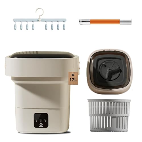 Portable Washing Machine,17L Mini Washer,Upgraded Large Capacity Foldable Washer.Deep Cleaning