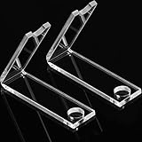 Chinco 2 Pcs Acrylic Pen Display Stand, Clear Single Pen Holder, Transparent Makeup Brush Rack Paintbrush Drying Rack Fountain Organizer Stand for Home School Office Desk