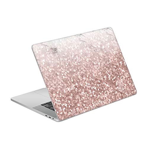 Skin vinyle MacBook Pro 16 A2141 autocollant protection marbre rose paillettes