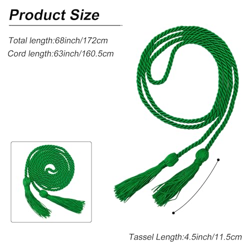 Image of GraduationMall Graduation Honor Cord 68 inch Kelly