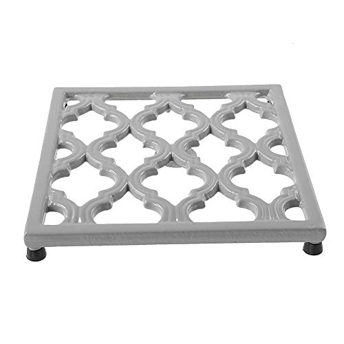 Comparison: Best Trivet For Quartz Countertops 7 JOGREFUL Cast Iron Trivet Mats, Kitchen Pot Holders to Portect Table/Countertops, Heat Resistant Mats for Teapot/Hot Dishers/Plates, Vintage Mats with Weighted-Base, Gray