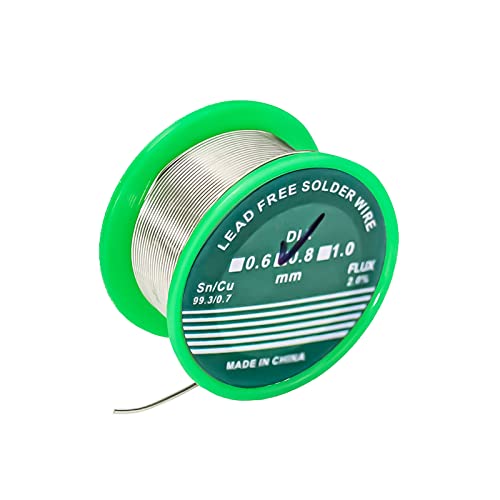 luckaide Lötzinn 0 8 mm Lötzinn mit Flussmittel Lötzinn Bleifrei mit Kolophonium kern Sn99 Ag0 3 Cu0 Lötdraht 20g für die Reparatur und den Heimwerker von Elektronischen Elektrischen Lötkomponenten
