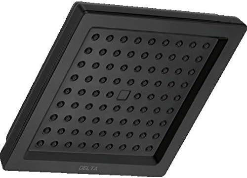Delta Faucet Single-Spray Shower Head, Matte Black Shower Head, Square Shower Head, Delta High Pressure Shower Head, 2.5 GPM Shower Head, Matte Black RP62283BL - Image 4