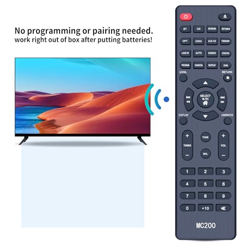 HZIME Ersatzfernbedienung passend für MAGNAT MC 200 MC 400 RC 303 Internet CD Receiver Fernbedienung