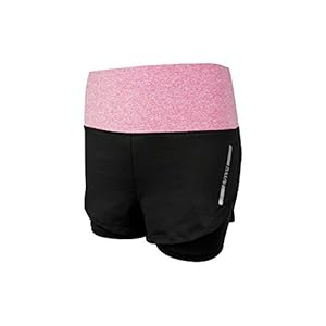 LA DEARCHUU Gym Shorts for Women, 2 in 1 Running Shorts Slim UK Size 4-18, High Waist Sports Shorts Quick Dry, Highly Absorbent Stretch Yoga Workout Fitness Shorts Plus Size