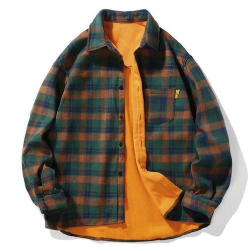 Flanellhemd Herren Gefütterte Fleece Hemd Oversized Kariertes Hemden Dicker Warme Freizeithemden Warme Stilvolle Holzfällerhemd Hipster Style Streetwear Thermo Karohemd Flanellhemd Herren Gefütterte Fleece Hemd Oversized Kariertes Hemden Dicker Warme Freizeithemden Warme Stilvolle Holzfällerhemd Hipster Style Streetwear Thermo Karohemd