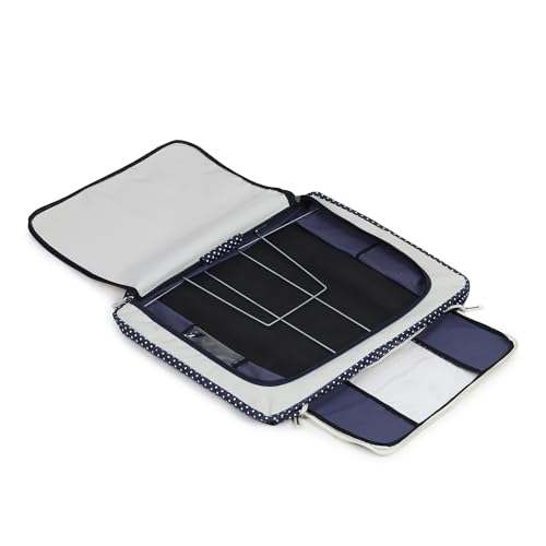 Image of Storage Box for Clothes - Foldabe Wardrobe Organiser with Zipper Transparent Window Underbed Storage Bag Moisture Proof Suitcase Clothes cover for Saree (Mix Combo of 3, Blue)