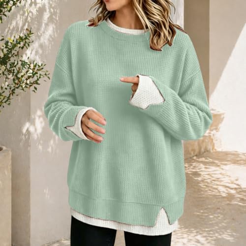 Crew Neck Sweatshirts for Women Oversized Polka Dot Sweatshirt Fall Blouses - image 2