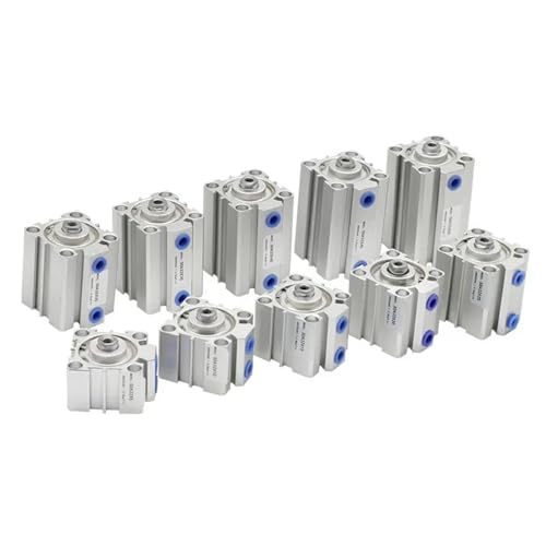 Cilindro neumático compacto de 20mm de diámetro y 50mm de carrera para sistemas de aire 4