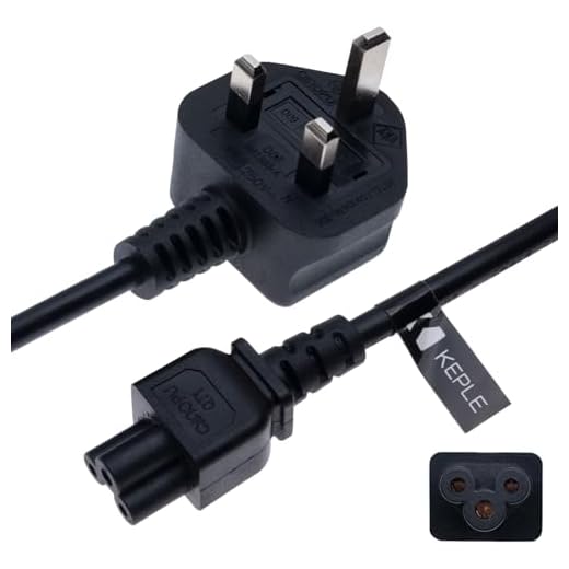 UK nätsladd 3-polig AC väggsladd C5-kabel för Acer, Dell, HP, Sony, Vaio, Delta / Lenovo ThinkPad, IdeaPad, X1, Yoga, Edge, Helix/Asus Rog, Trio/LG 32LN520B, 42LN5400, 42LB5600, 42LB5800 (2m)