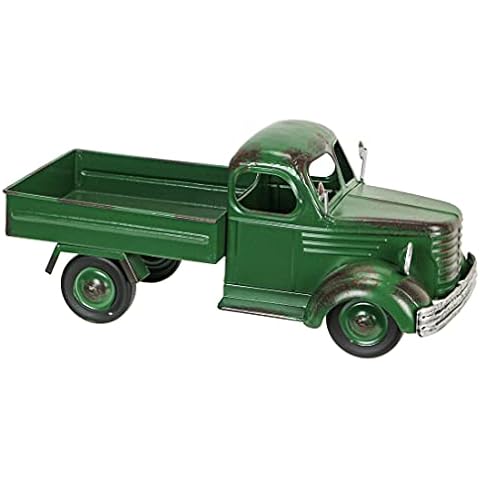 Vintage Green Metal Antique Truck Planter Cover