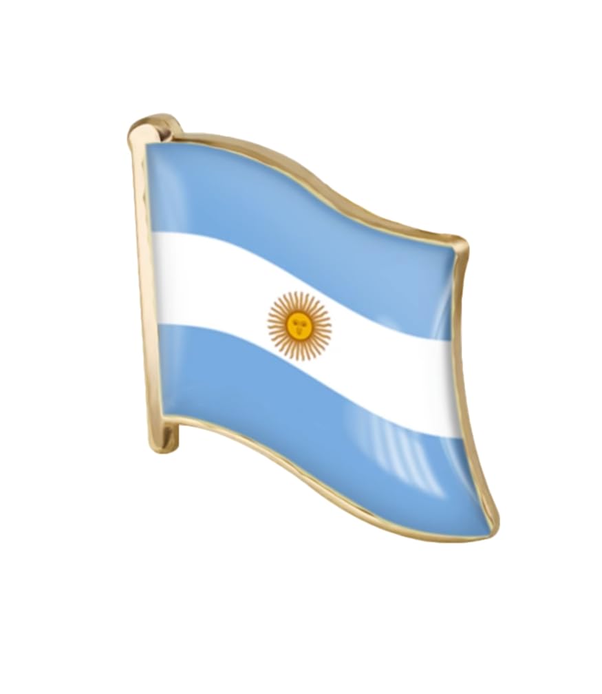 vmcoatdu 1inch Country Flag Pin Badge International Travel Brooch Metal Alloy Souvenir Pin