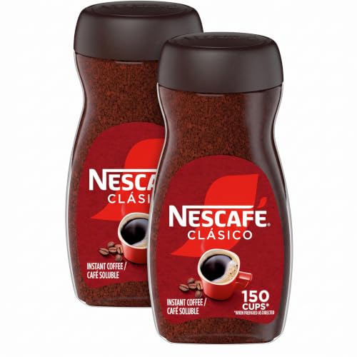 Nescafe Dark Roast Instant Coffee | Clasico | 10.5 oz Jar | Pack of 2