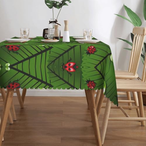 Nappe lavable feuilles et coccinelles pour protéger table des taches - 4