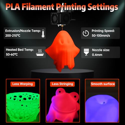 Image of SUNLU Glow in The Dark PLA Filament, Neatly Wound Luminous PLA 3D Printer Filament 1.75mm Dimensional Accuracy + /- 0.02mm, Fit Most FDM 3D Printers, 1kg Spool (2.2lbs), (Red PLA, Glow Red)