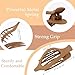 ATODEN Flat Hair Clips for Women Lay Flat Hair Claw Clips for Thin Thick Hair 3Pcs French Concord Large Hair Clips Matte Neutral Jaw Clips Hair Clamps Accessories Brown Black