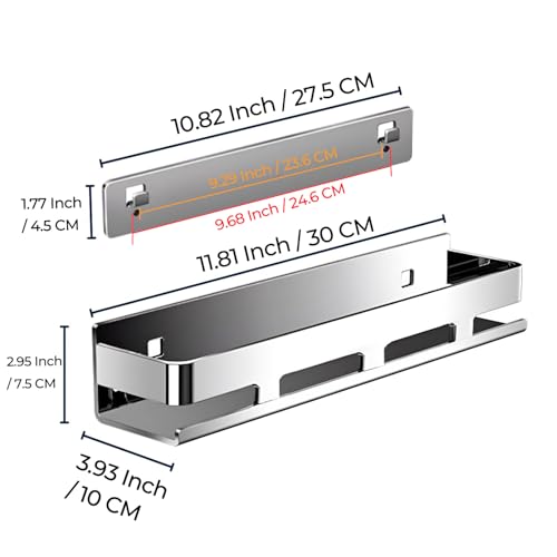 Étagère de douche en acier inoxydable 304 chrome haut de gamme - 6