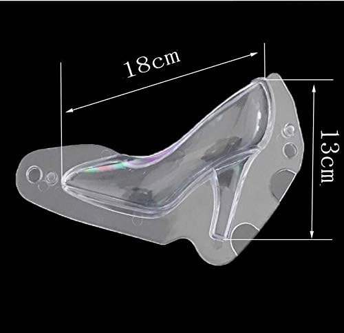 Miniatura 4 de AMOYER 1 Unidades de tacón alto para zapatos de chocolate molde 3D de plástico de tacón alto para decoración de tartas fondant Cookie Molde para
