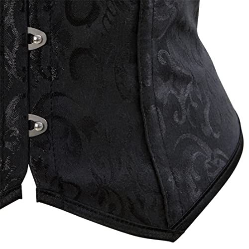 Frawirshau Waist Training Corsets Women's Gothic Steampunk Corset Bustier Underbust Vest Top Small Black Xl #TOP3