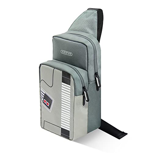 AKNES Etui pour Nintendo Switch et Switch OLED,NES Design Classique Housse de Transport de Rangement Étui Sac Voyage Coque pour Switch Console et Accessories Cover