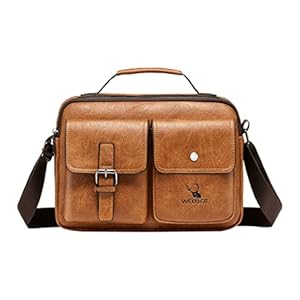 PRETYZOOM Vintage Schoudertas Olie Wax Lederen Aktetassen Waterdichte Messenger Bag Laptop Zakelijke Schoudertas Voor Mannen Vrouwen Outdoor Gebruik