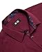 Hi-Tie Maroon Stretch Dress Shirts for Men Navy Floral Collar Long Sleeve Casual Button Down Regular Fit Wrinkle Free Shirt Business Party