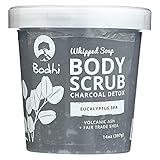 Bodhi Handmade Soap Eucalyptus Spa Charcoal Detox Whipped Soap Body Scrub, 14 Oz