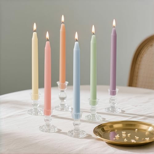 SRCVYLT 6Pcs Pastel Taper Candles,10 Inch Pastel...
