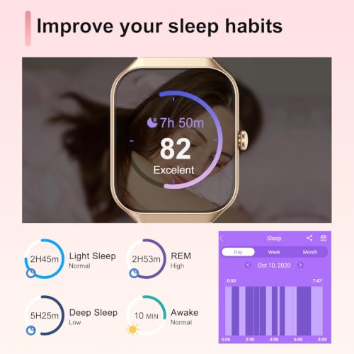 Image of Jugeman Smart Watch for Women, 1.96 inch HD Smartwatch (Answer /Make Call) Pink | 24 /7 Heart Rate /Sleep Monitor /Pedometer Fitness Watch 113+ Sport Modes, IP68 Waterproof Activity Tracker for Android iOS